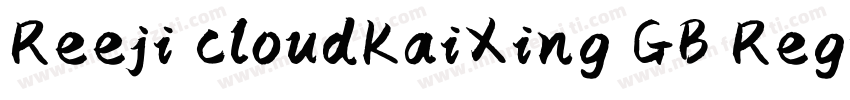 Reeji cloudKaiXing GB Regular字体转换